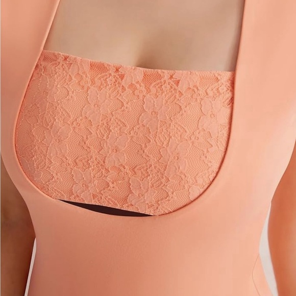 REORIA Black Scoop Neck Bodysuits For Women Fashion Cap Sleeve Double Lined 2XL - Picture 5 of 9